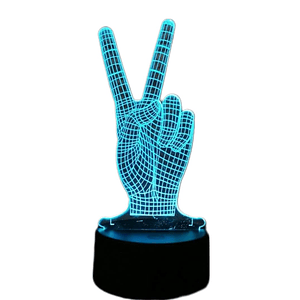 Lampara 3D Amor y Paz de 7 colores