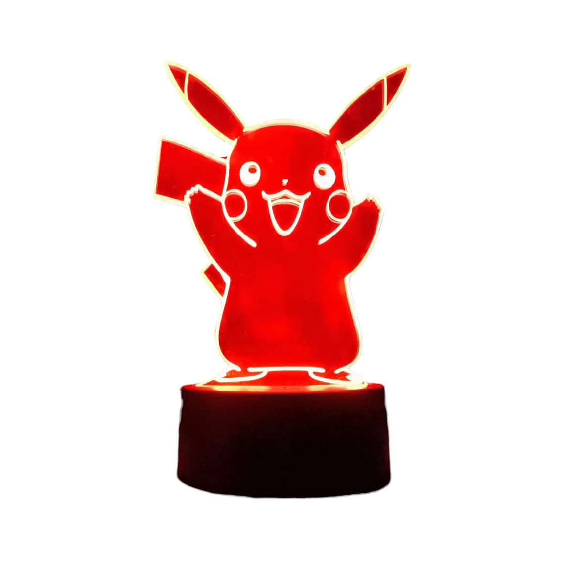 Lampara 3D Pikachu de 7 colores 2