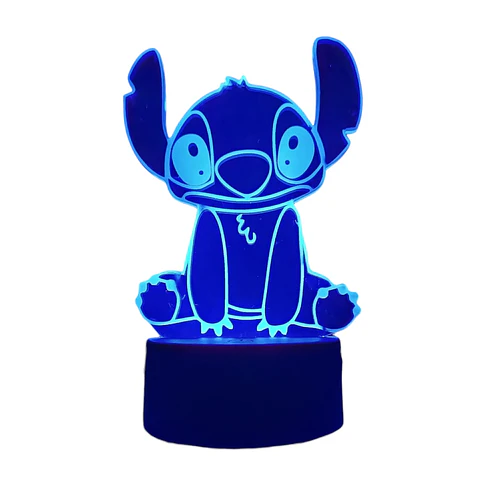 Lampara 3D Stitch de 7 colores