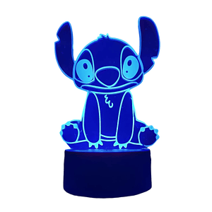 Lampara 3D Stitch de 7 colores