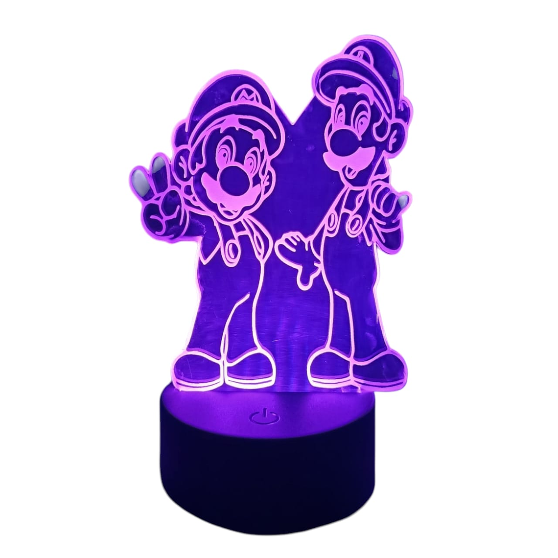 Lampara 3D Mario Y Luigi 7 colores 2