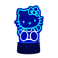 Lampara 3D Hello Kitty de 7 colores - Miniatura 3