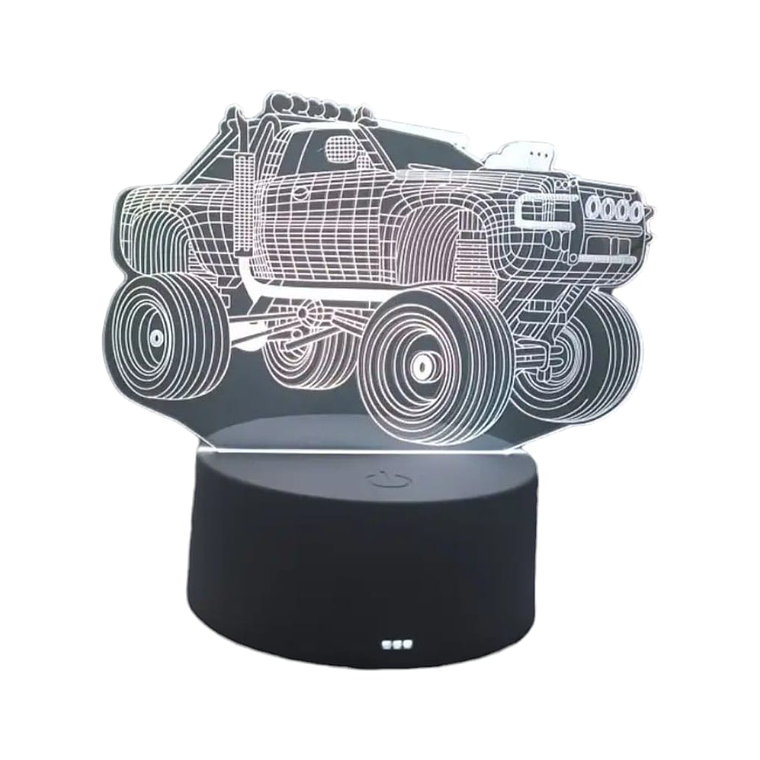 Lampara 3D Monster truck de 7 colores 1