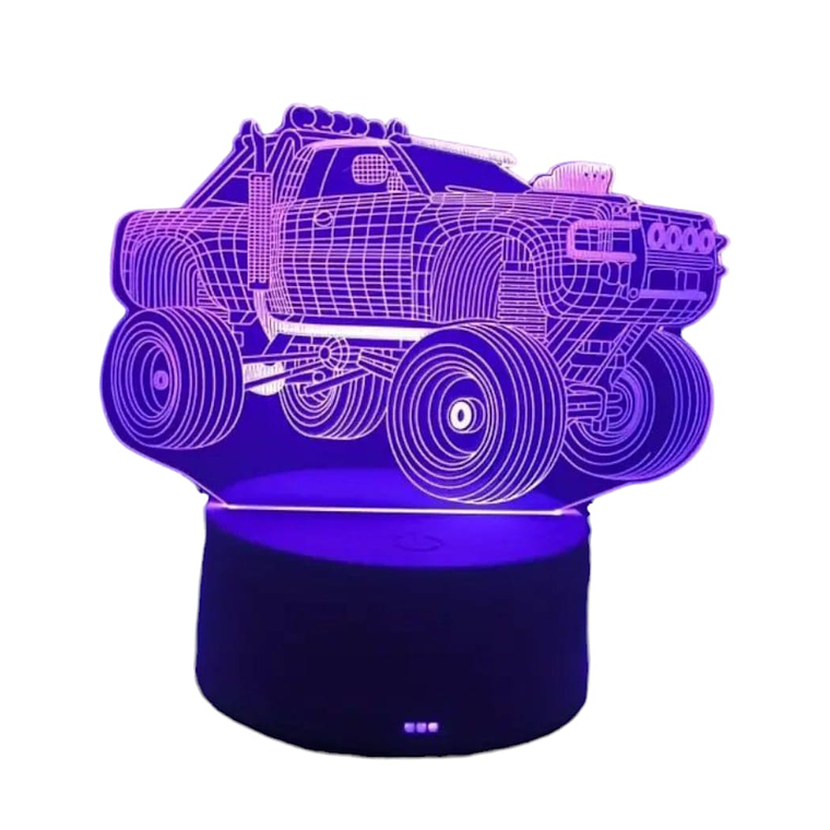 Lampara 3D Monster truck de 7 colores 2
