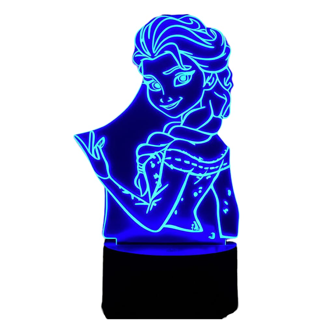 Lampara 3D Elza de Frozen de  7 colores 4
