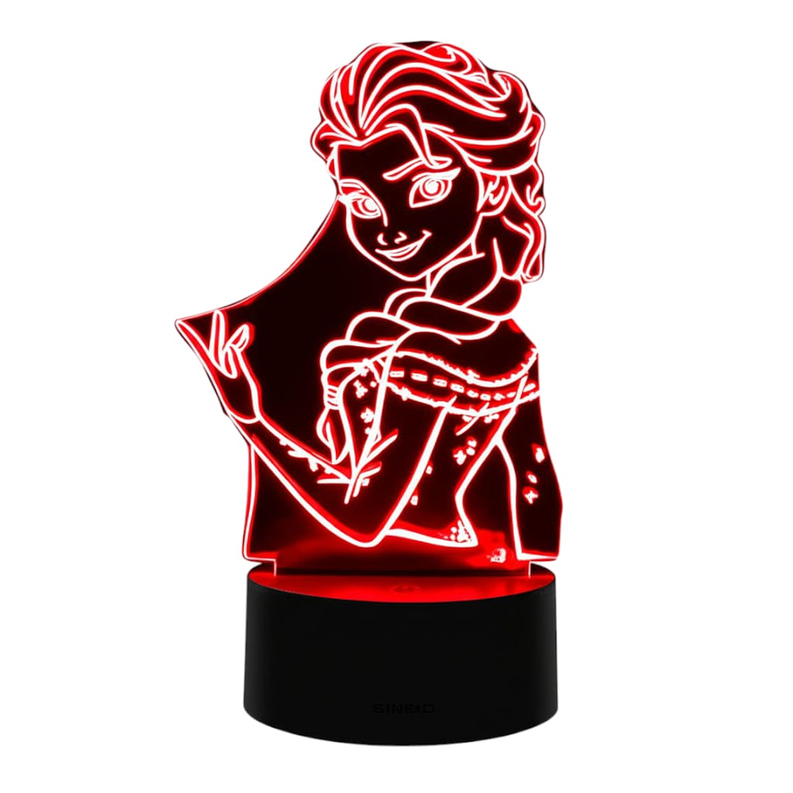 Lampara 3D Elza de Frozen de  7 colores 2