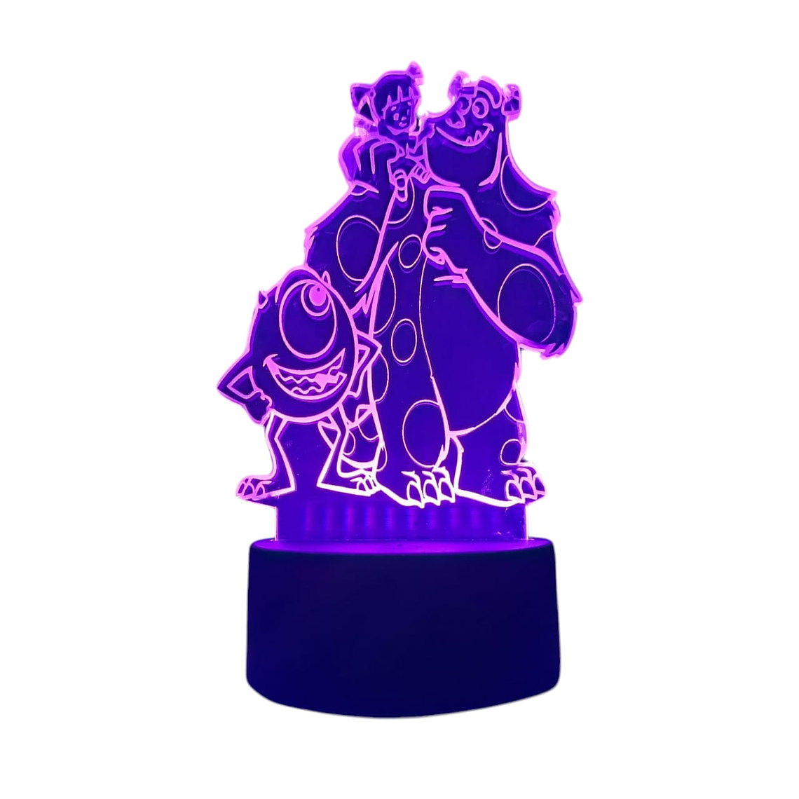 Lampara 3D Monster inc de 7 colores 1
