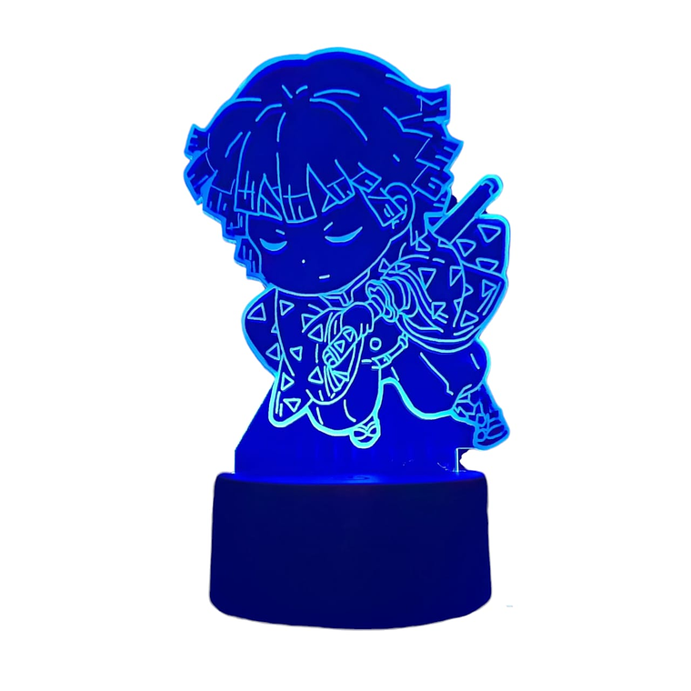 Lampara 3D Demon Slayer Zenitsu 7 colores 4