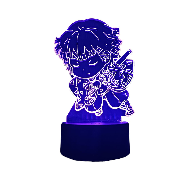 Lampara 3D Demon Slayer Zenitsu 7 colores 2