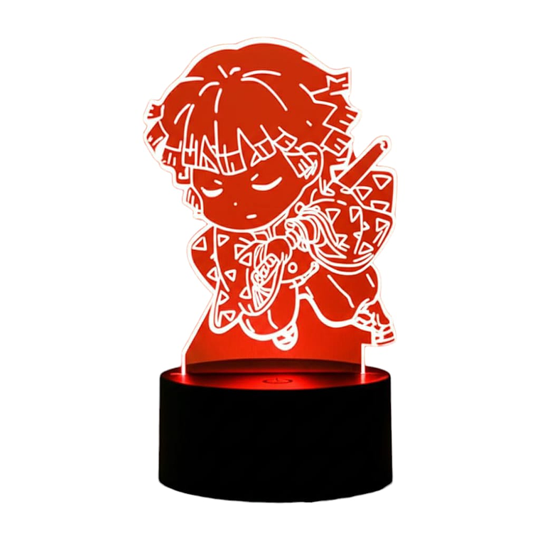 Lampara 3D Demon Slayer Zenitsu 7 colores 3