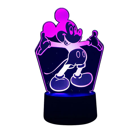 Lampara 3D Mickey Mouse de 7 colores