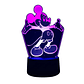Lampara 3D Mickey Mouse de 7 colores - Miniatura 1