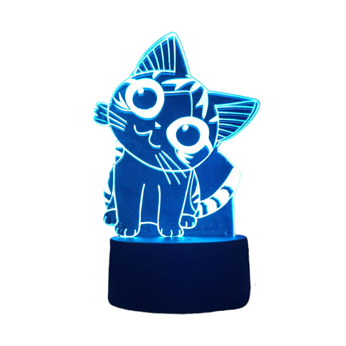 Lampara 3D Gatita Chi de 7 colores 6