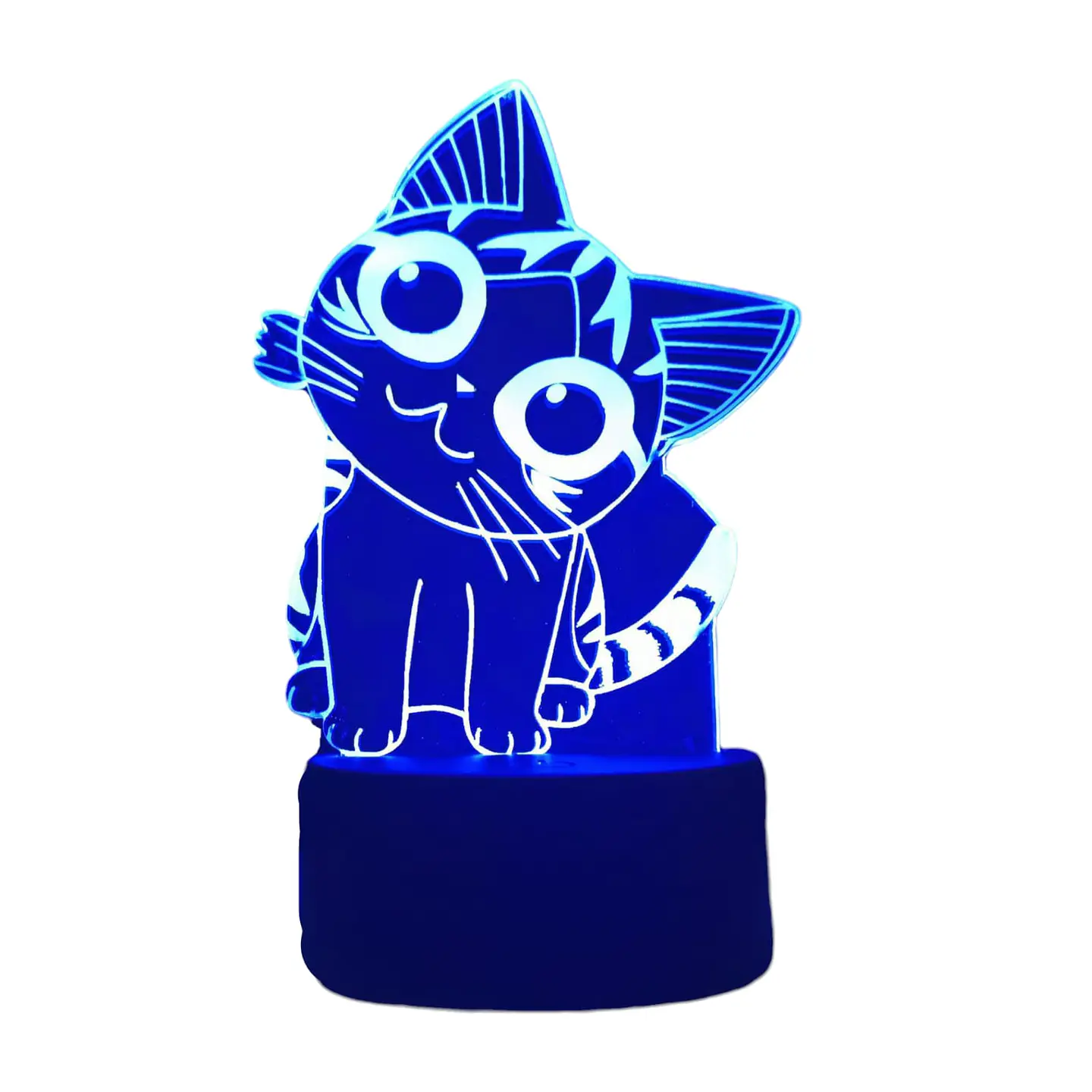 Lampara 3D Gatita Chi de 7 colores 4