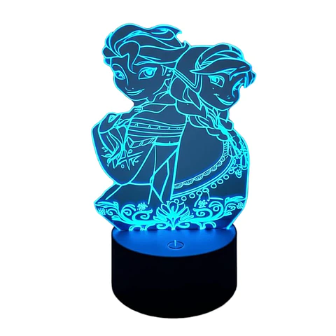 Lampara 3D Frozen de 7 colores