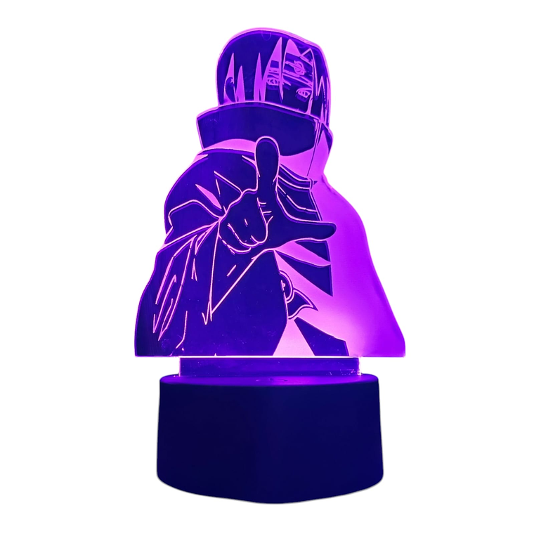Lampara 3D Itachi Uchiha 7 colores 2