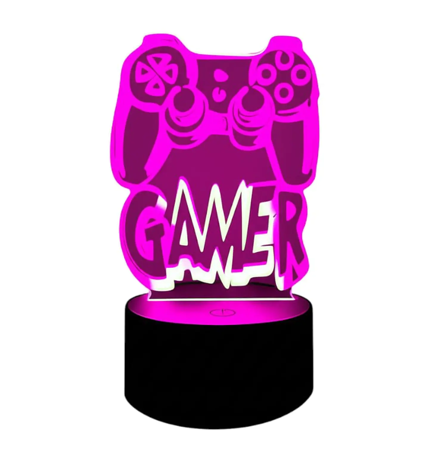 Lampara 3D Joystick Gamers de 7 colores 3