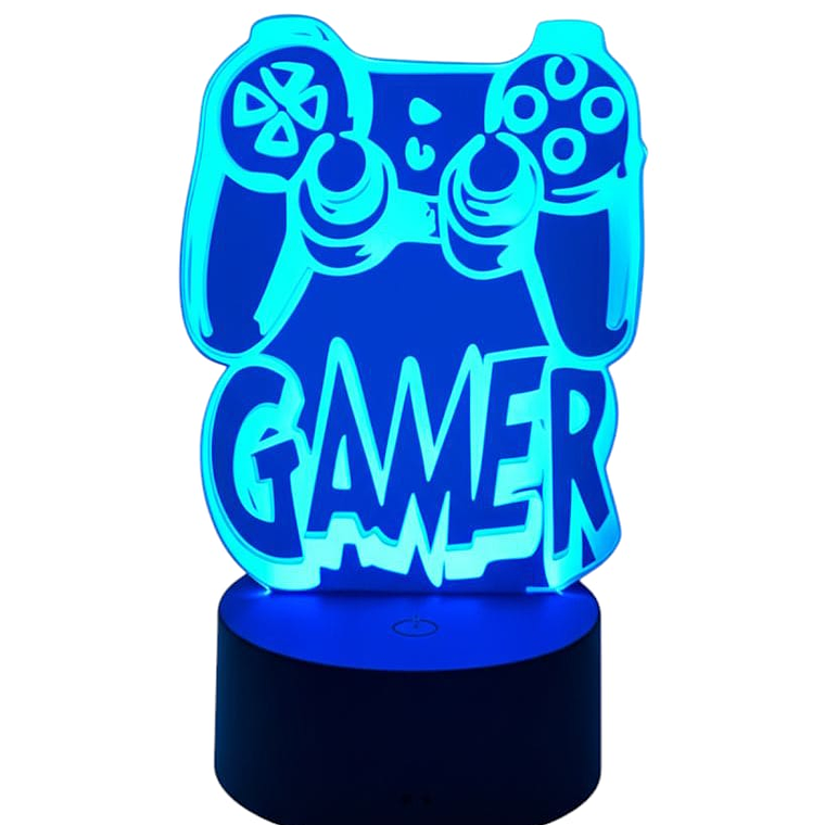 Lampara 3D Joystick Gamers de 7 colores 2