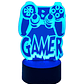 Lampara 3D Joystick Gamers de 7 colores - Miniatura 2