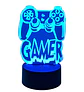Lampara 3D Joystick Gamers de 7 colores - Miniatura 2