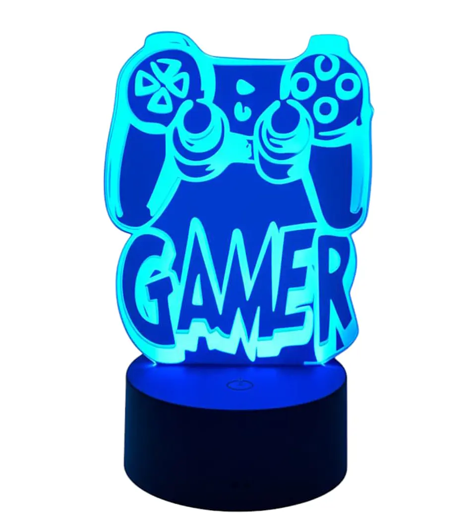 Lampara 3D Joystick Gamers de 7 colores 2