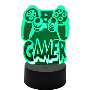 Lampara 3D Joystick Gamers de 7 colores