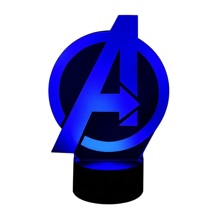 Lampara 3D Logo Avengers de 7 colores 2