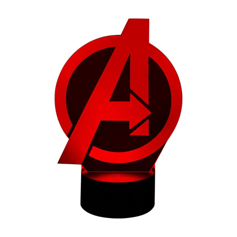 Lampara 3D Logo Avengers de 7 colores 3