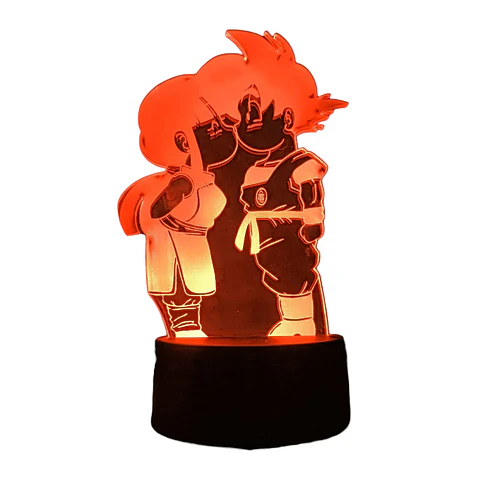 Lampara 3D Goku y Milk Dragon Ball de 7 colores