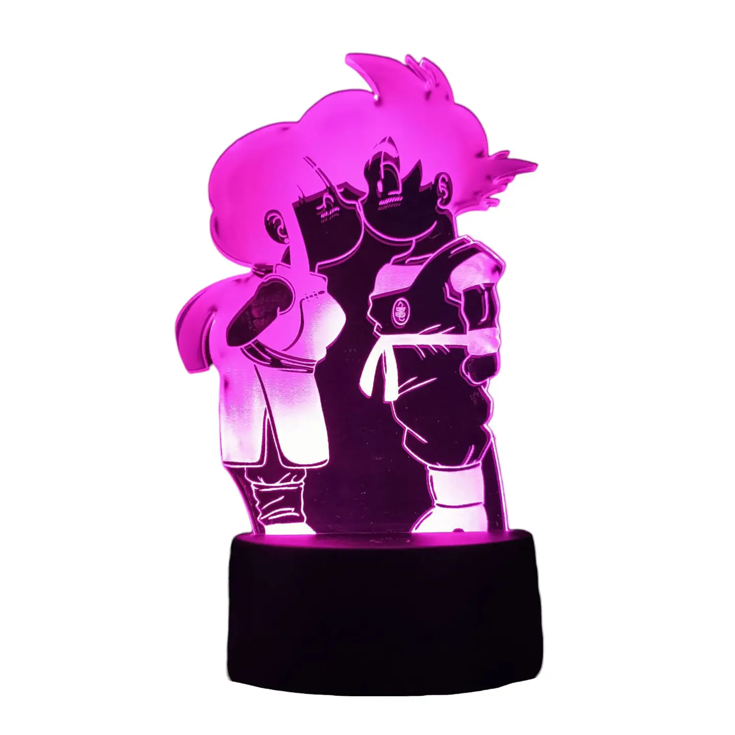Lampara 3D Goku y Milk Dragon Ball de 7 colores 3