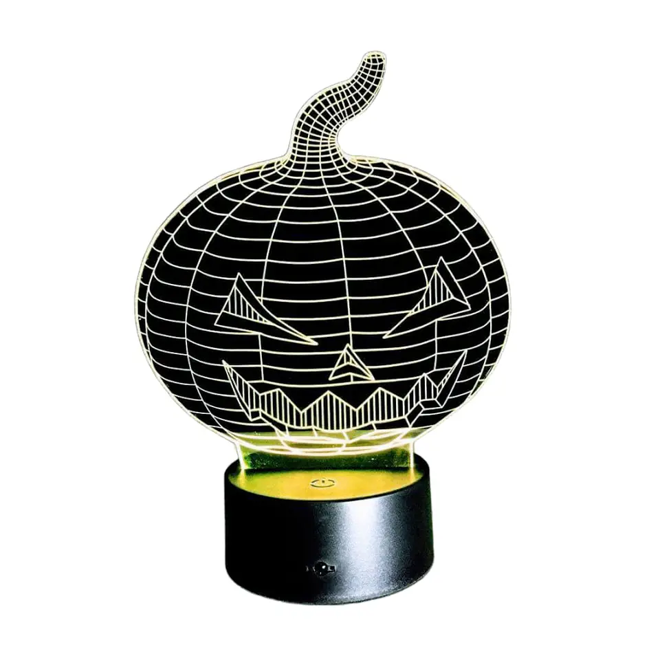 Lampara 3D Calabaza de 7 colores 4