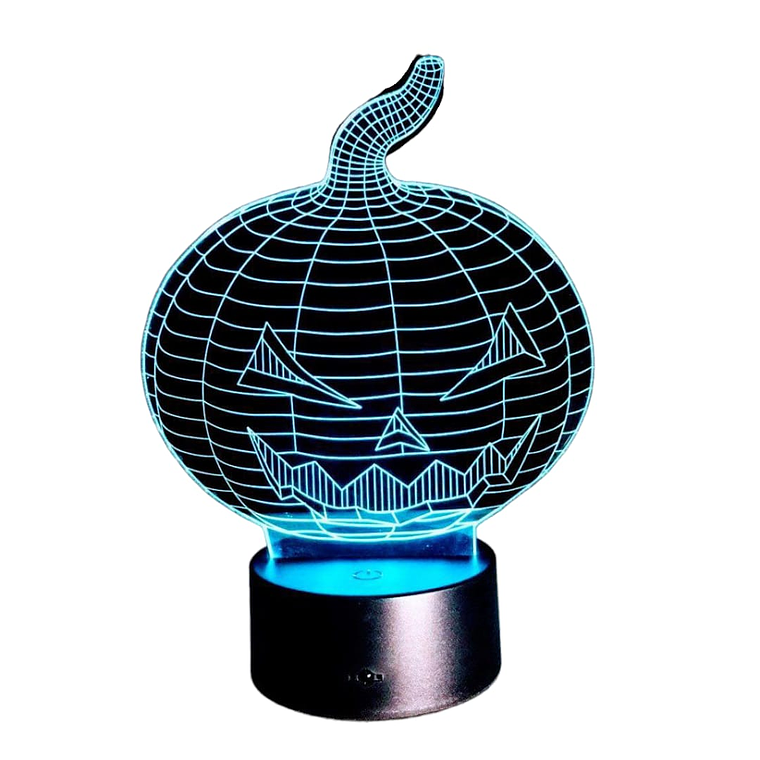 Lampara 3D Calabaza de 7 colores 3