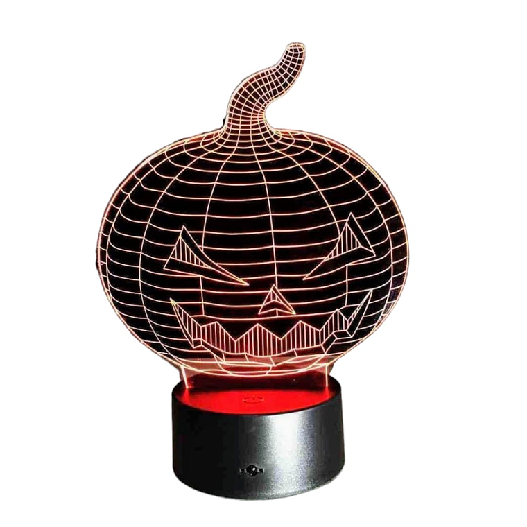 Lampara 3D Calabaza de 7 colores 1