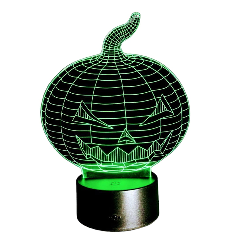 Lampara 3D Calabaza de 7 colores 2
