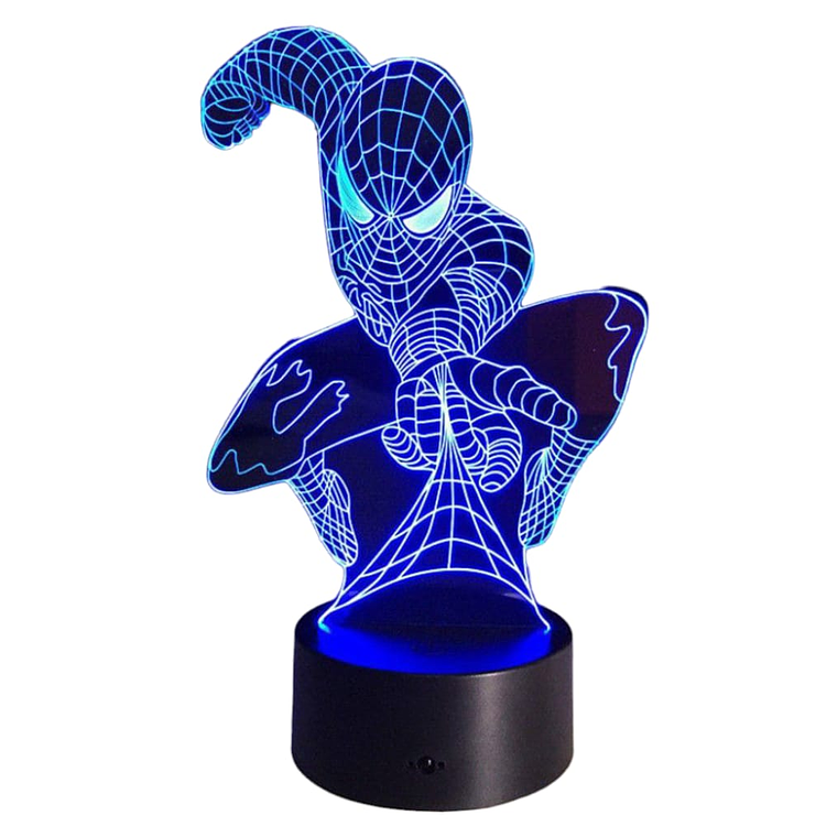 Lampara ilusión 3D Spiderman de 7 colores 1