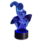 Lampara ilusión 3D Spiderman de 7 colores - Miniatura 1