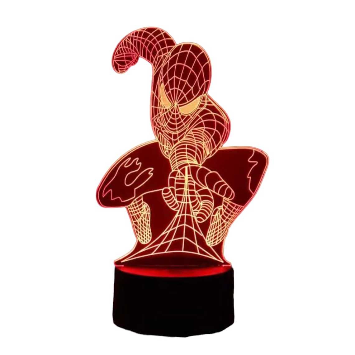 Lampara ilusión 3D Spiderman de 7 colores 2