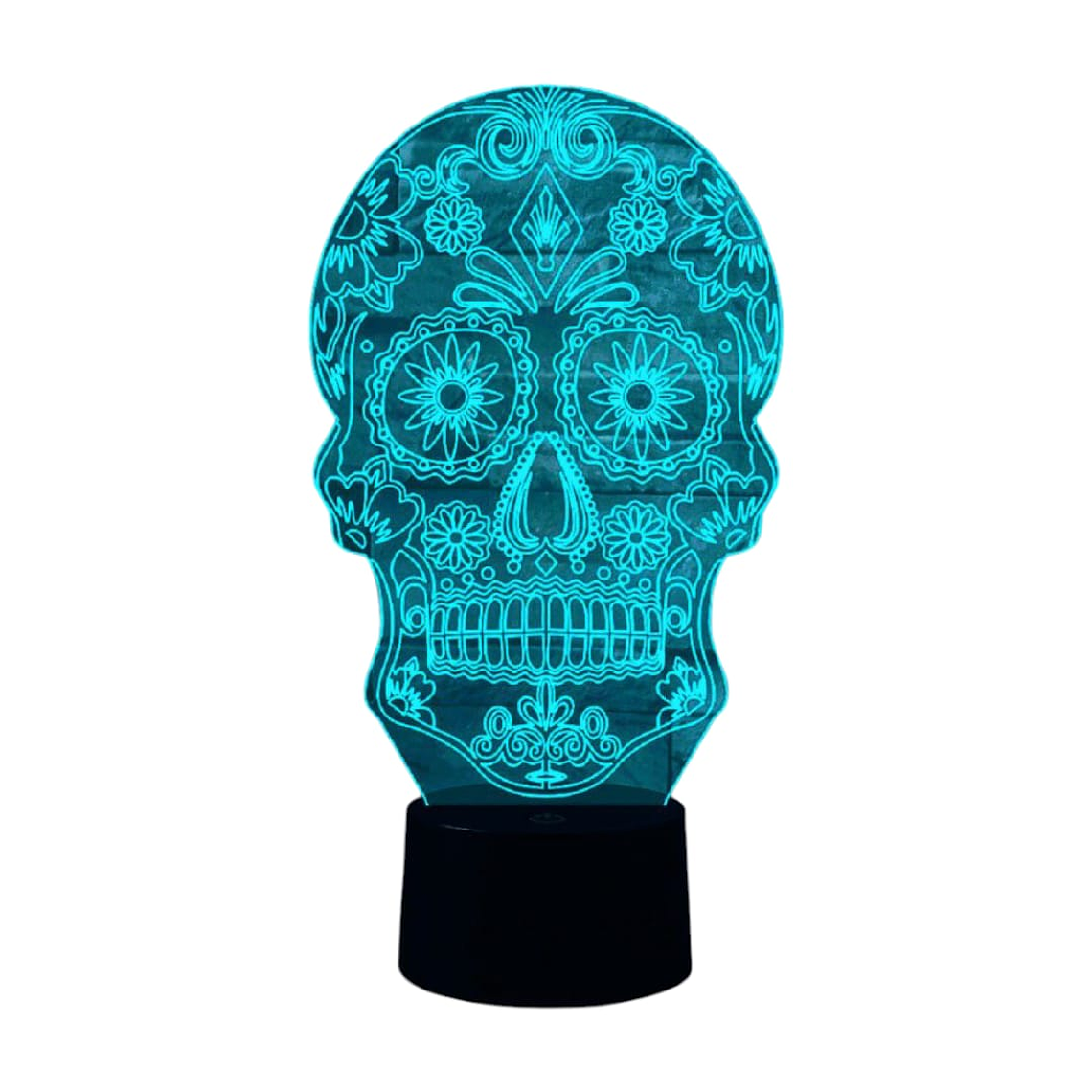 Lampara ilusion 3D Catrina de 7 colores 3