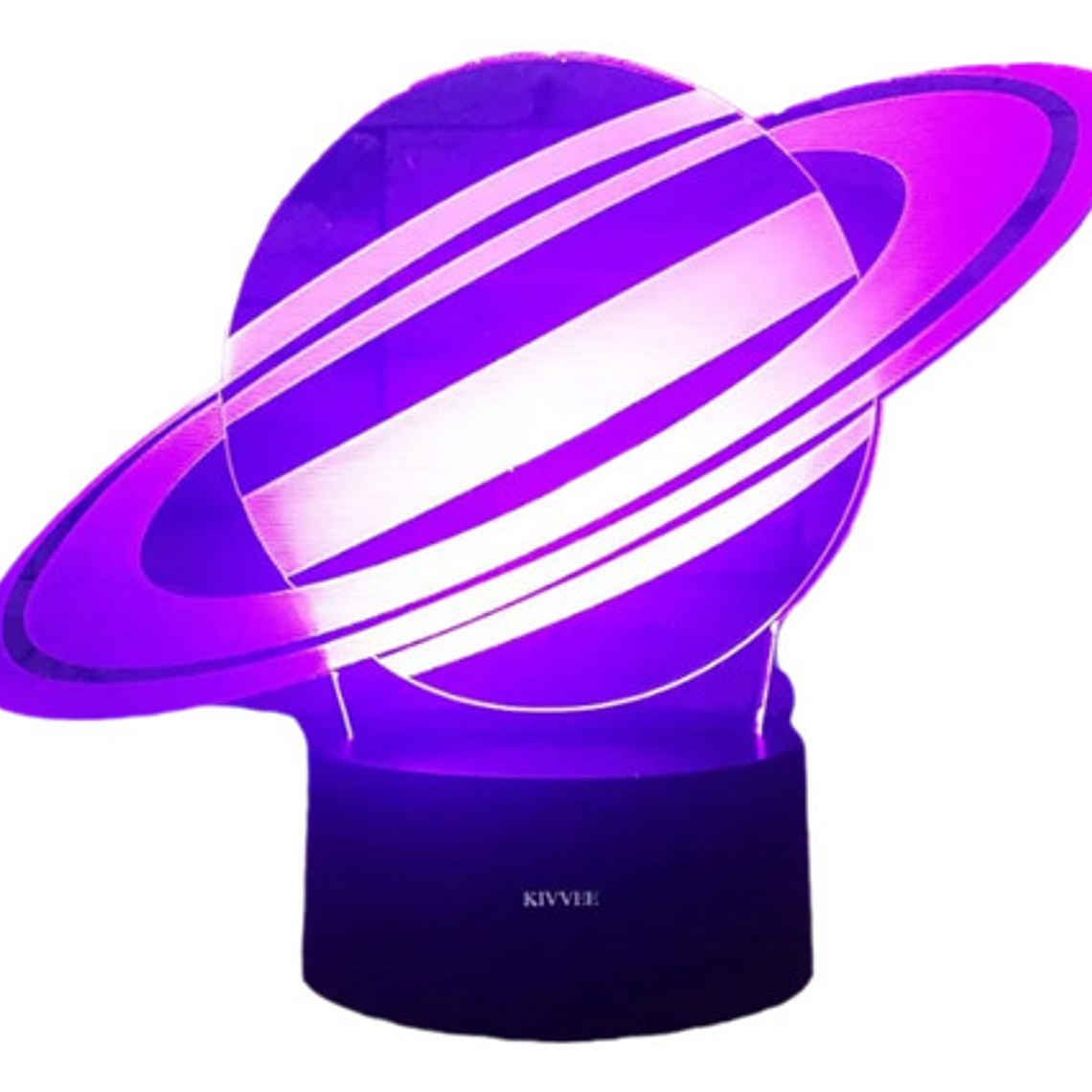 Lampara ilusión 3D Saturno de 7 colores 2