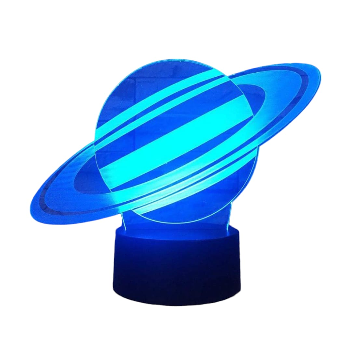 Lampara ilusión 3D Saturno de 7 colores 5