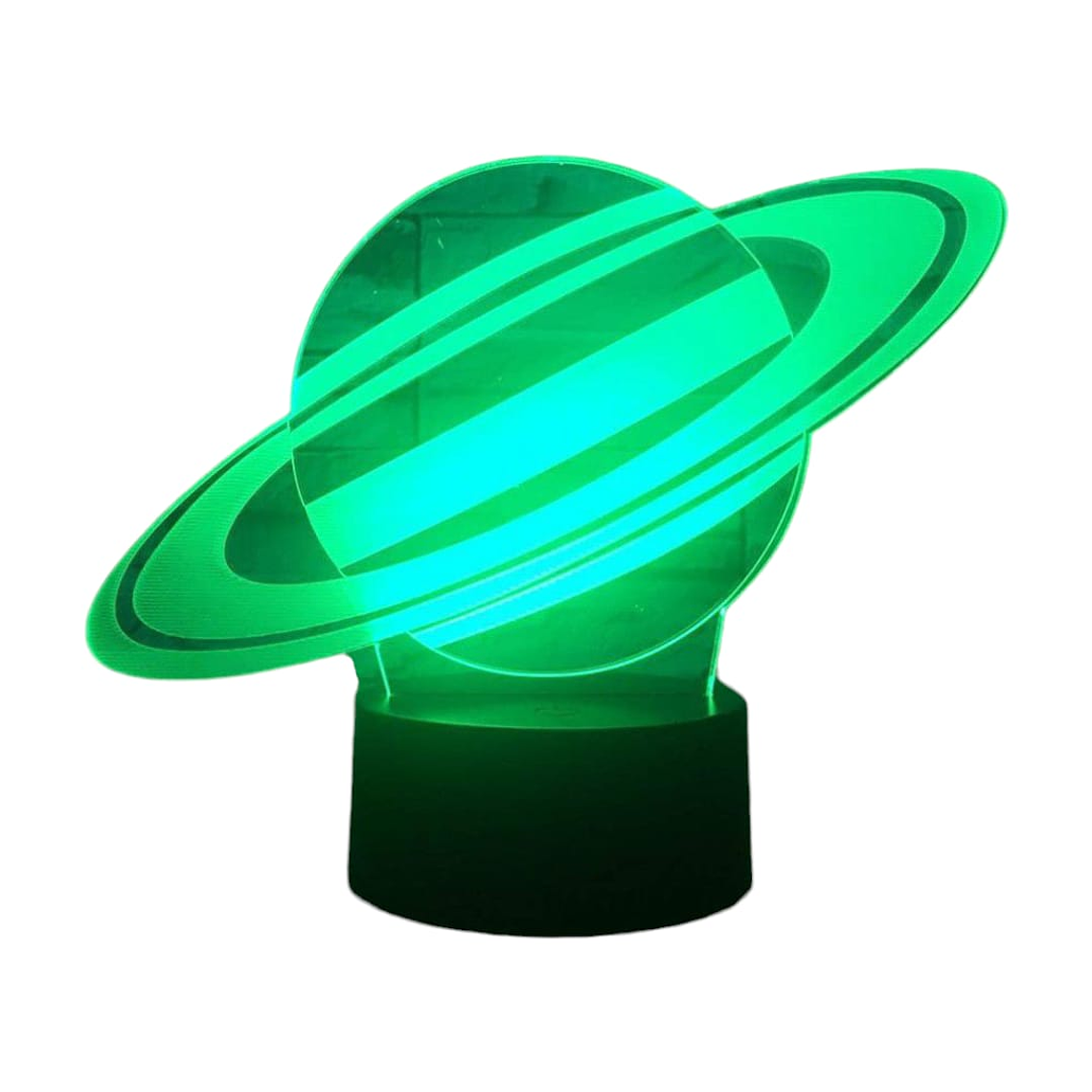 Lampara ilusión 3D Saturno de 7 colores 1