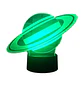 Lampara ilusión 3D Saturno de 7 colores - Miniatura 1