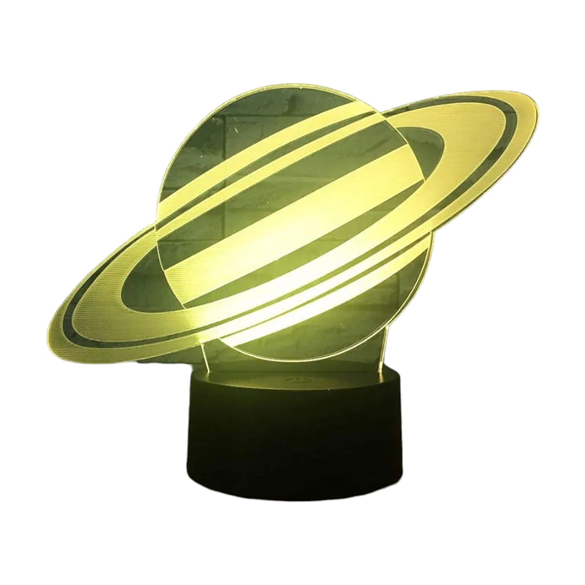 Lampara ilusión 3D Saturno de 7 colores 3