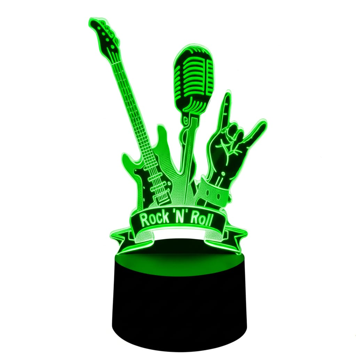 Lampara 3D Rock and Roll de 7 colores 3