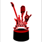 Lampara 3D Rock and Roll de 7 colores - Miniatura 2