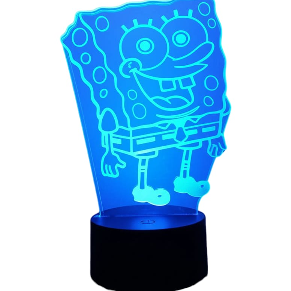 Lampara ilusión 3D Bob Esponja de 7 colores 2