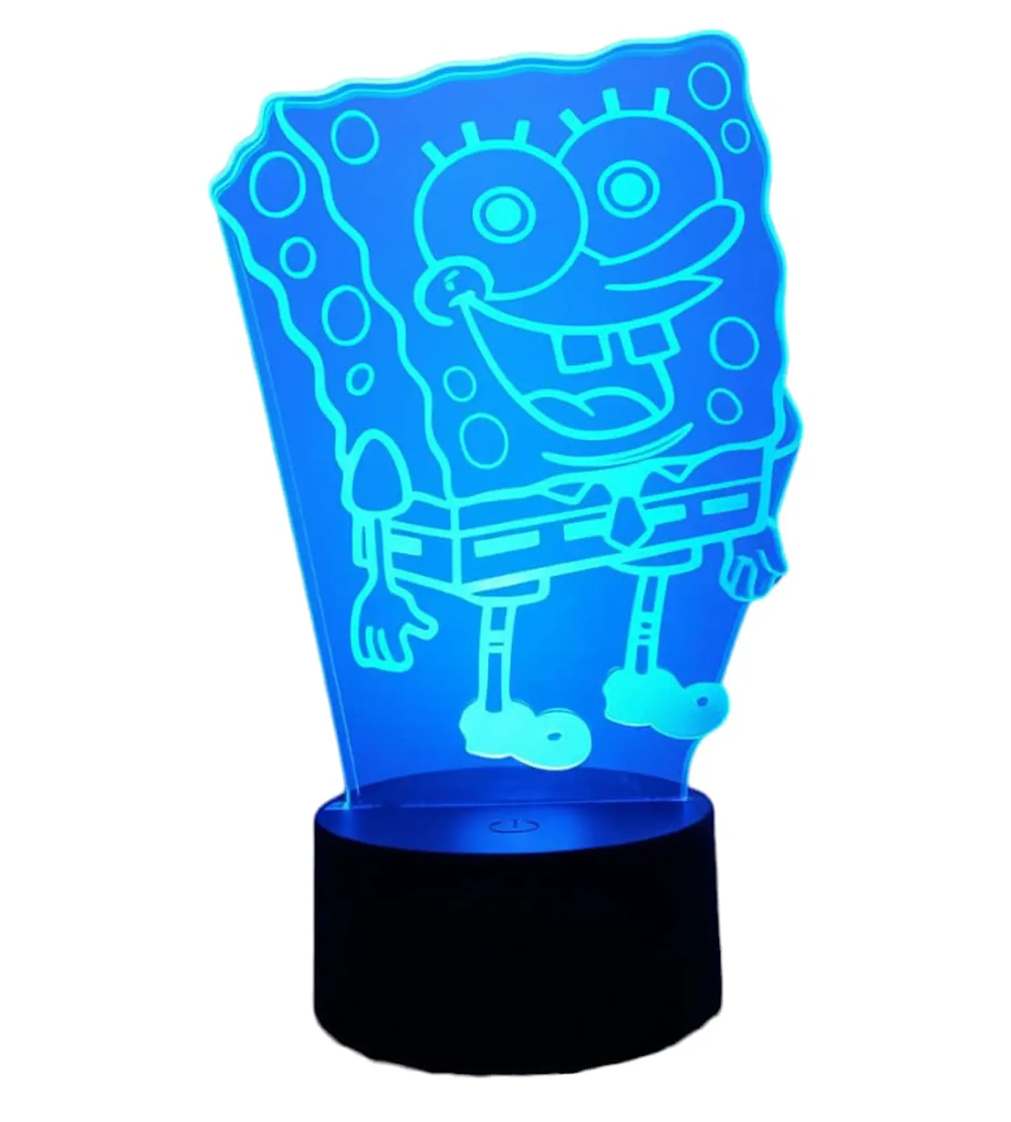 Lampara ilusión 3D Bob Esponja de 7 colores 2