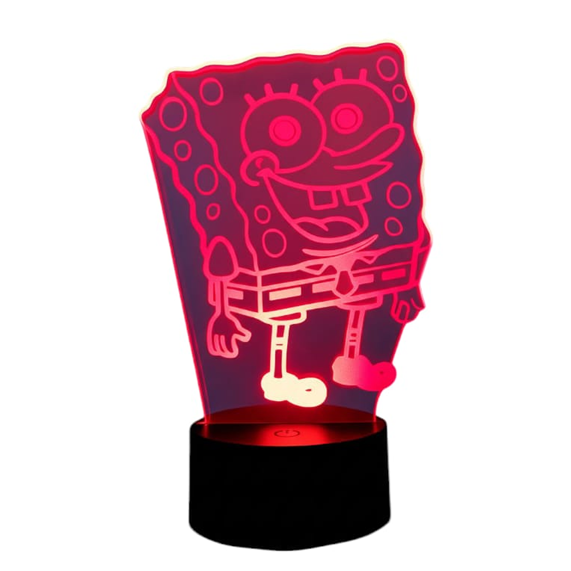 Lampara ilusión 3D Bob Esponja de 7 colores 3