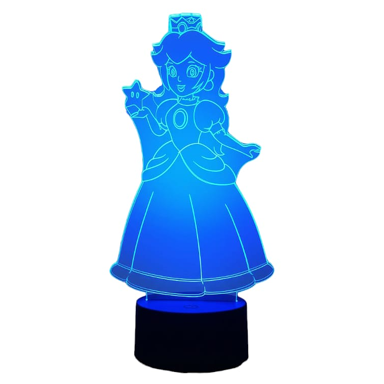Lampara 3D Princesa Peach de 7 colores 3