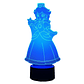 Lampara 3D Princesa Peach de 7 colores - Miniatura 3